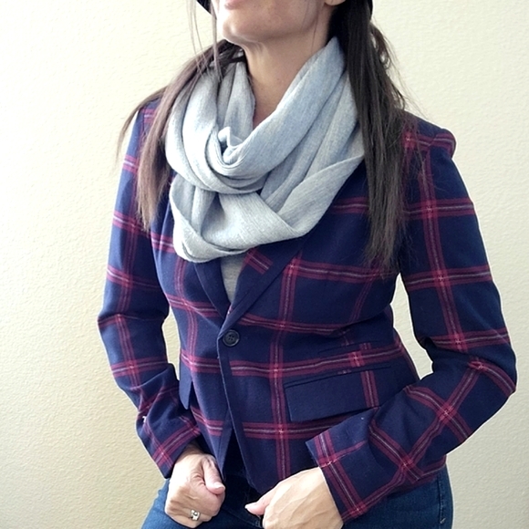 Plaid Blazer Jacket - Picture 2 of 14